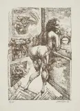 Ryc. VII by Jan Lebensztejn, 1966, litografia barwna, papier, sold Feb 2011