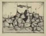 Leszek Rózga, Spokój, 1962, akwaforta, akwatinta, papier