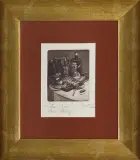 Tadeusz Michał Siara, Coffee & Cigarettes and Whisky, 2004, akwaforta, akwatinta barwna, papier