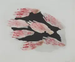Halina Chrostowska, Z cyklu Ręce, 1974, pastel, akwarela, ołówek, papier