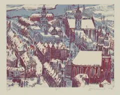 Opole by Edward Dwurnik, 2002, akwaforta, akwatinta barwna, papier kremowy, sold Jan 2011