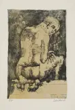 Ryc.VII by Jan Lebensztejn, 1966, litografia barwna, papier, sold Jan 2011