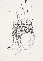 Michał Sepe Wręga, Pobożny Meteor, 2010, tusz, papier