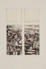 Jan Szmatloch, Okno II, 1978, akwaforta, druk wypukły suchy, papier