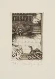 Stanisław Wejman, Ex libris Dr R. J. A. F. Vroom, 1969, akwaforta, papier