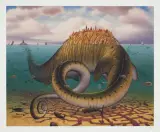 Brontosaurus civitas by Jacek Yerka, 2004, giclée, papier, sold Jan 2011