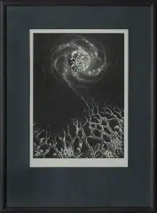 Genesis III by Jerzy Znamierowski, 1979, metaloryt trawiony, papier, sold Jan 2011