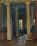 WNĘTRZE PAŁACOWE by Aleksander Nikołajewicz Michajłowskij, 1912, olej, płótno, sold Dec 2010
