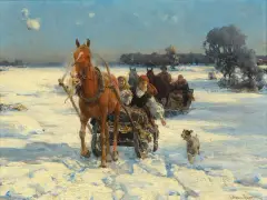 Alfred Wierusz-Kowalski, SANNA W SŁONECZNY DZIEŃ, ok. 1890, olej, płótno