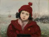 Vlastimil Hofman, PORTRET DZIEWCZYNKI W CZERWONEJ CZAPECZCE