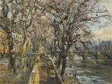 Włodzimierz Zakrzewski, PARYŻ. BULWARY NAD SEKWANĄ, 1972, olej, płótno