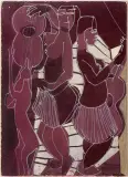 Henryk Stażewski, KOBIETY, przed 1950, tempera, tektura