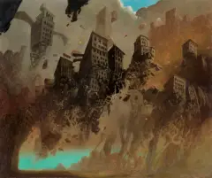 Zdzisław Beksiński, BEZ TYTUŁU, 1972, olej, płyta pilśniowa