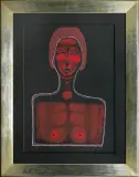 AKT CZERWONY by Jerzy Nowosielski, 1997, serigrafia, papier, sold Dec 2010