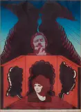 Andrzej Basaj, Wyspy szczęśliwe XIII, 1974, linoryt barwny
