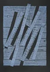 Grażyna Bartnik, Out put 2(10), 2010, technika własna, papier czarny