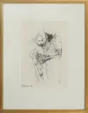Bez tytułu by Zdzisław Beksiński, 1989, tusz pióro, papier, sold Nov 2010