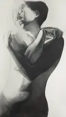 Zofia Błażko, Akt, 2010, węgiel, papier