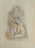 Leopold Gottlieb, Pojenie spragnionego, litografia, papier