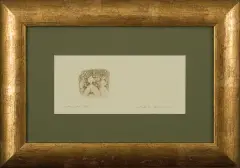 Adam Kwaśny, Kompozycja świąteczna, akwaforta, papier
