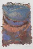 Spojrzenie na błękit by Ewa Latkowska-Żychska, 2009, technika wł., papier ręcznie czerpany i barwiony, sold Nov 2010
