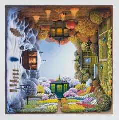 Jacek Yerka, Cztery pory roku, giclée, papier