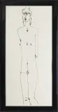 Akt by Jerzy Nowosielski, 1998, serigrafia, papier, offered Oct 2010