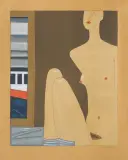 Akt by Jerzy Nowosielski, 1997, serigrafia barwna, papier, sold Oct 2010