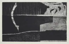 Edmund Piotrowicz, Ogień, 1971, sucha igła, ruletka, papier kremowy