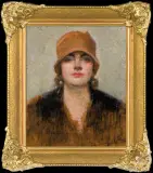 Alfons Karpiński, PORTRET DAMY. PERŁOWE KOLCZYKI