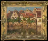 Gustav Adolf Thamm, STARA NORYMBERGA, olej, płótno