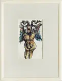 Jan Lebensztejn, Apogeum, ok. 1968, ołówek, długopis, papier