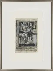 Eugeniusz Markowski, Bez tytułu, ok.1998, tusz pędzel, papier gazetowy kremowy