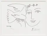 Le visage de la plaix by Pablo Picasso, 1950/1993, litografia, papier, sold Sep 2010