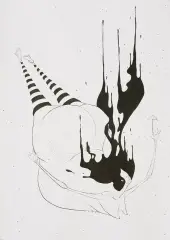 Michał Sepe Wręga, Free fall, tusz pióro, papier