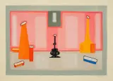 Martwa natura by Jerzy Nowosielski, 1998, serigrafia barwna, papier, sold Sep 2010