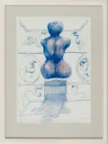 Corps adoré by Jan Lebensztejn, 1967, długopis, papier, sold Aug 2010