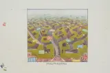Paralotniobiznes by Jacek Yerka, 2008, kredki barwne, ołówek, karton, sold Aug 2010