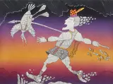 Dmitrij Markelov, Nieoczekiwane..., 1996, tusz pióro, akwarela, papier