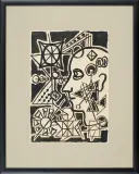 Marian Malina, Glowa, 1958, tusz, pędzel, papier