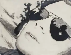 Agata Trafalska, Okulary, 2010, akryl, płótno