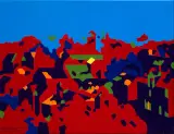 TEMPERATURA MIASTECZKA N°8. ALEATORYZM by Zdzisław Otello Horodecki, 2009, akryl, płótno, sold Jun 2010