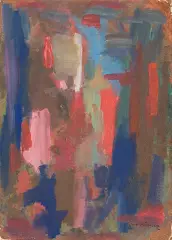 Andrzej Jurkiewicz, Z cyklu Tłum, ok. 1962-67, olej, tektura