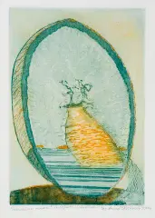 Narodziny morza by Andrzej Tadeusz Kotkowski, 2010, akwaforta, akwatinta barwna, papier, sold Jun 2010