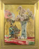 Charles Coenraets, MARTWA NATURA Z AKCESORIAMI JAPOŃSKIMI, olej, płótno