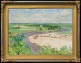 Józef Mehoffer, PEJZAŻ ZNAD NIDY, 1926, olej, płótno