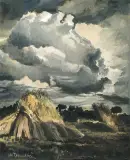 Odo (Otton) Dobrowolski, PRZED BURZĄ, 1912, akwarela, tempera, karton