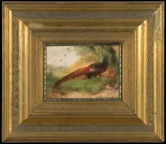 PARA BAŻANTÓW by Max senior Haenger, olej, deska, sold Jun 2010