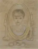 PORTRET DZIEWCZYNKI, czerwiec 1935 by Stanisław Ignacy Witkiewicz, pastel, papier, sold Jun 2010