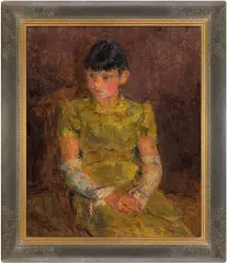 Eugeniusz Eibisch, PORTRET DZIEWCZYNY, ok. 1930, olej, płótno